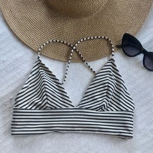 Navy & White Striped Bikini Set